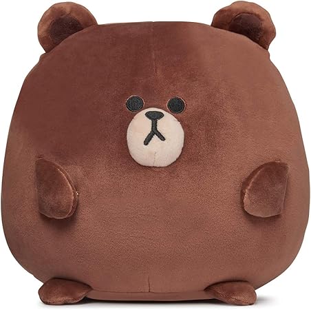 Amazon Line Friends 公式 商品 ぬいぐるみ ポンポン M cm ブラウン ぬいぐるみ おもちゃ