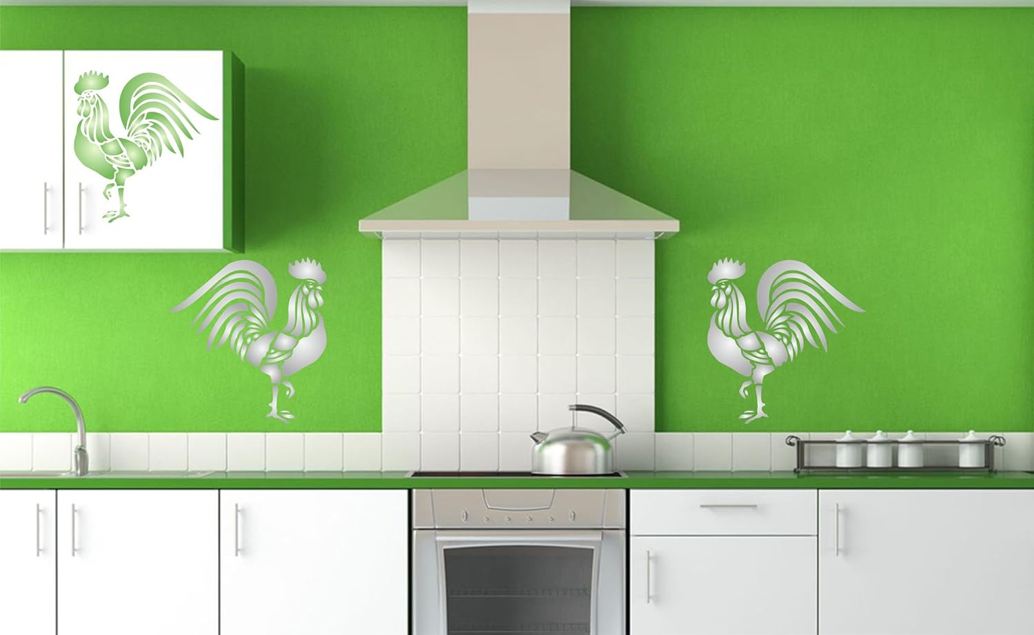 Rooster Stencil - 20 x 21.5 cm - Reusable Chinese Year of The Rooster Chicken Bird Farm Animal Wall Stencil Template - Image 5