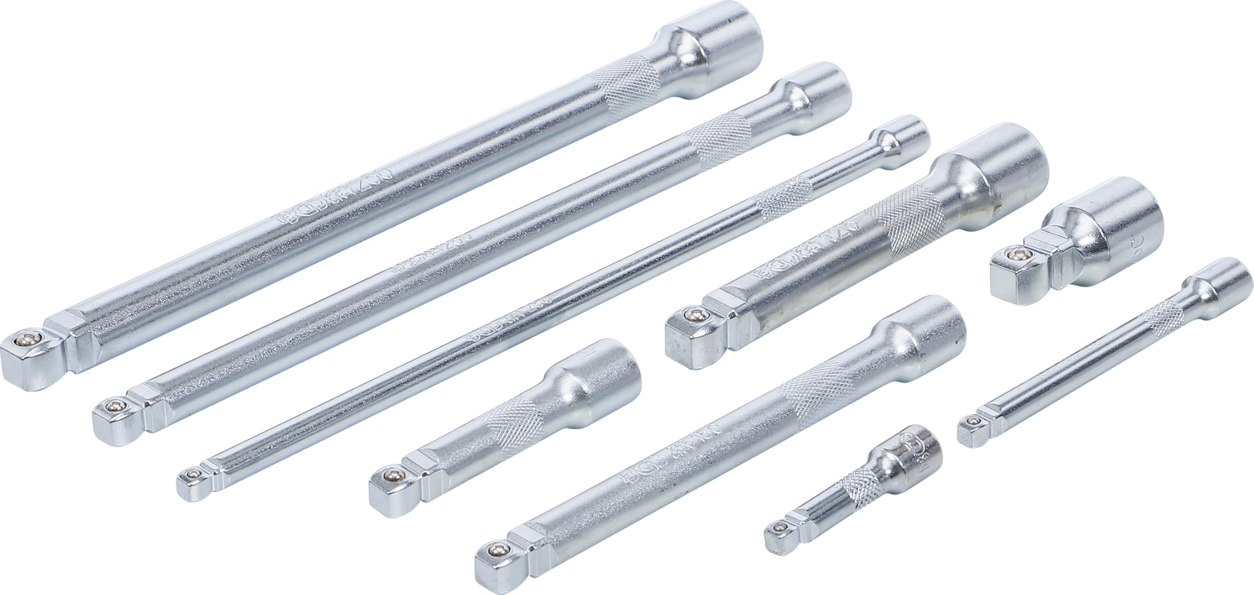 BGS 2253 | "Wobble" Extension Bar Set | 6.3 mm (1/4") / 10 mm (3/8") / 12.5 mm (1/2") | 9 pcs.
