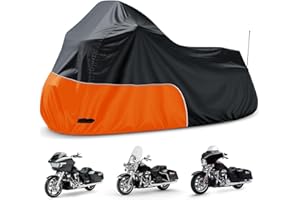 Motorcycle Cover Fits for Harley Davidson Road King Road Glide Electra Glide Low Rider-ST HD Goldwing, All Weather Waterproof