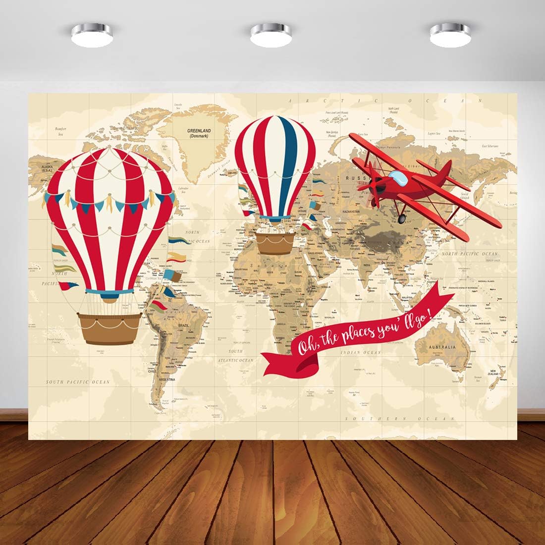 airplane baby shower backdrop