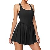 IUGA Tennis Dress with Built in Shorts and Bra Adjustable Straps Athletic Dress for Women Summer Golf Active Workout Dress