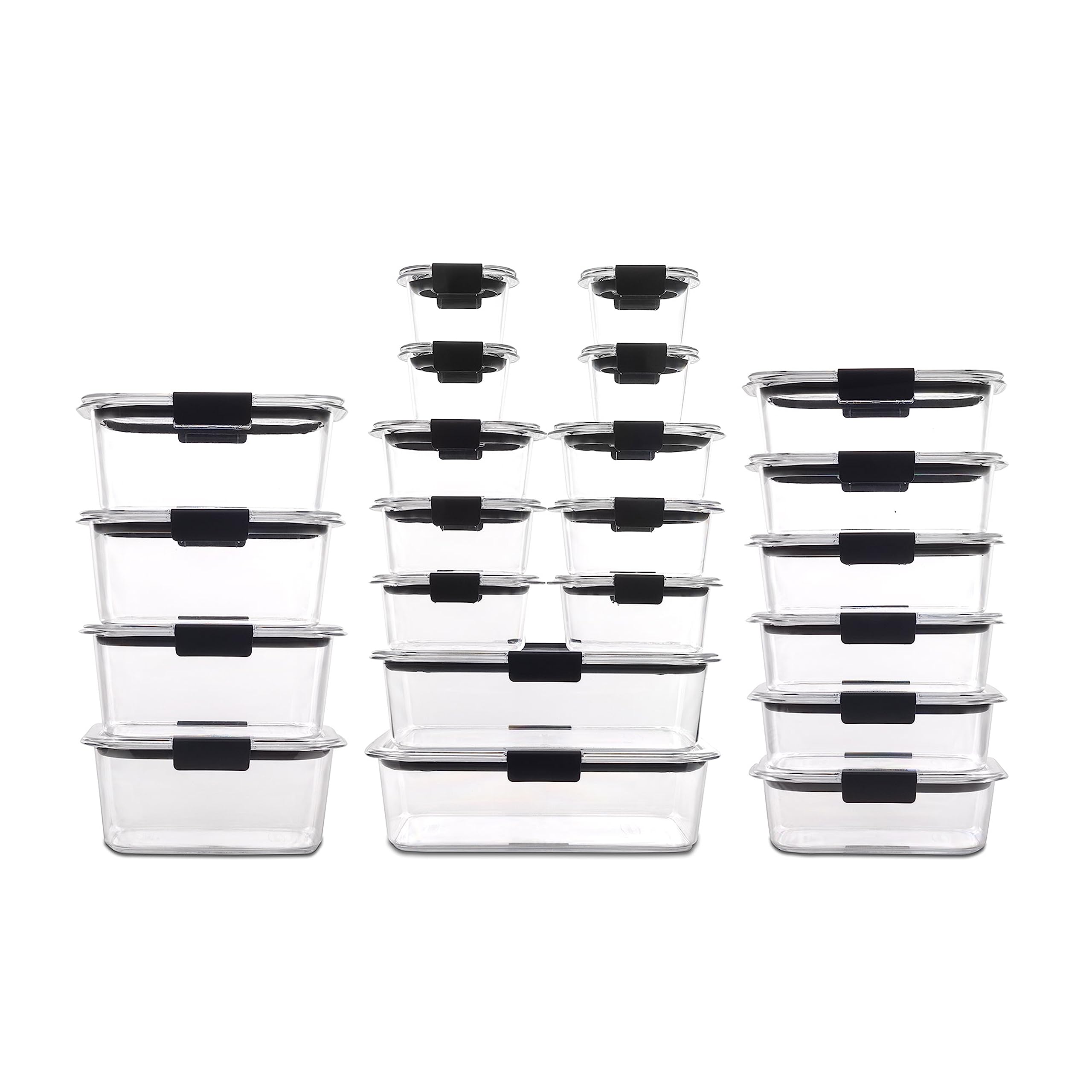 Rubbermaid Brilliance BPA Free 44-Piece Food Storage Containers Set Airtight Leak-Proof with Lids for Meal Prep Lunch and Leftovers