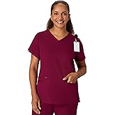 Hanes Womens Hanes Women's Premium Scrubs Top with Pockets, Comfort Fit Scrubs for Women, Nurse Essentials