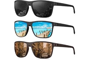 KALIYADI Polarized Sunglasses for Men, Lightweight Sun Glasses with UV Protection for Driving Fishing Golf