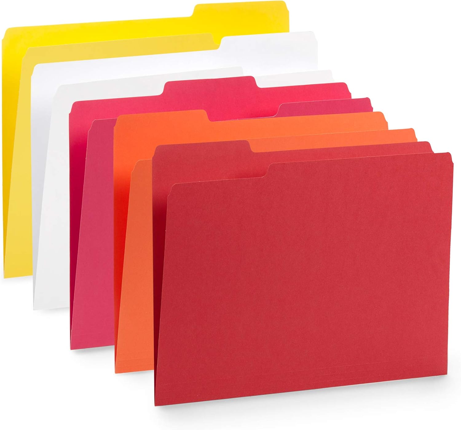 Blue Summit Supplies Warm Tones File Folders, 1/3 Cut Tab, Letter Size, Assorted Colors, Great for Organizing and Easy File Storage, 100 Per Box : Office Products