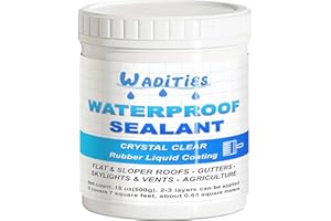 WADITIES Invisible Waterproof Agent 500g(18oz), Wall Bathroom Roof Waterproof Coating, Transparent Repairing Leak Sealant for Indoor & Outdoor