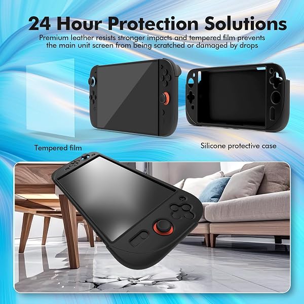 18-IN-1 ACCESSORIES BUNDLE COMPATIBLE WITH NINTENDO SWITCH 2, CARRY CASE SET, PROTECTION BUNDLE WITH 2X COMFORT GRIPS, 6X THUMB GRIP CAPS, 6X PRECISION RINGS, SILICONE COVER & 2X TEMPERED GLASS