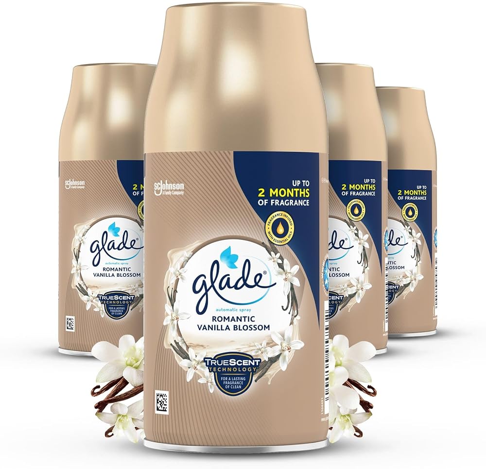 Glade Automatic Air Freshener Vanilla Blossom Refills Pack of 4 269 ml