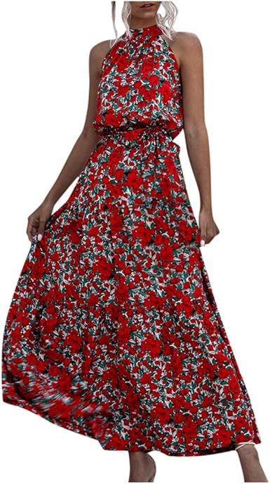 halter neck maxi dress summer