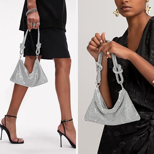 Rhinestone Purses for Women Chic Sparkly Evening Handbag Bling