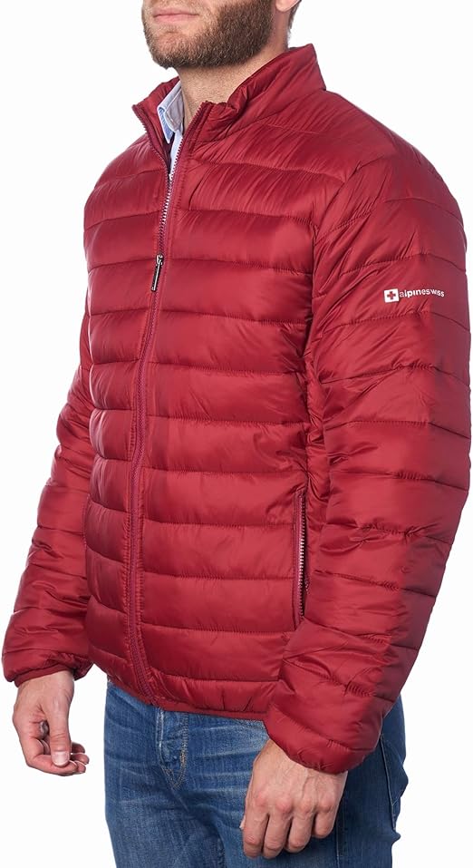 alpine swiss Niko Mens Down Alternative Jacket Puffer Coat Packable