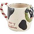 Mud Pie Farm Animal Christmas Mug, Cow, 12 oz