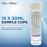 One Step 15 x 30mL Urine Sample Bottles Specimen Pots with Lid & Label view 2