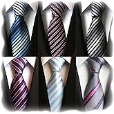 WeiShang Lot 6 PCS Classic Men's Silk Tie Necktie Woven JACQUARD Neck Ties