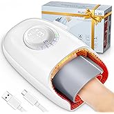 SKRFORM Hand Massager with Heat and Compression, Hand Massage for Arthritis and Carpal Tunnel Relief, 6 Modes Pressure Point Therapy, Blowing Wrist Massager, Finger & Palm Kneading, Gifts for Mom Dad