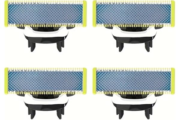 Replacement Blade, Compatible For Philips One Blade Pro QP2520 QP2630 QP6510 QP6531 Face Hybrid Electric Beard Trimmer(4pcs)