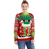 Women Ugly Christmas Sweater Unisex Funny Novelty Knit Pullover Men for Xmas Party