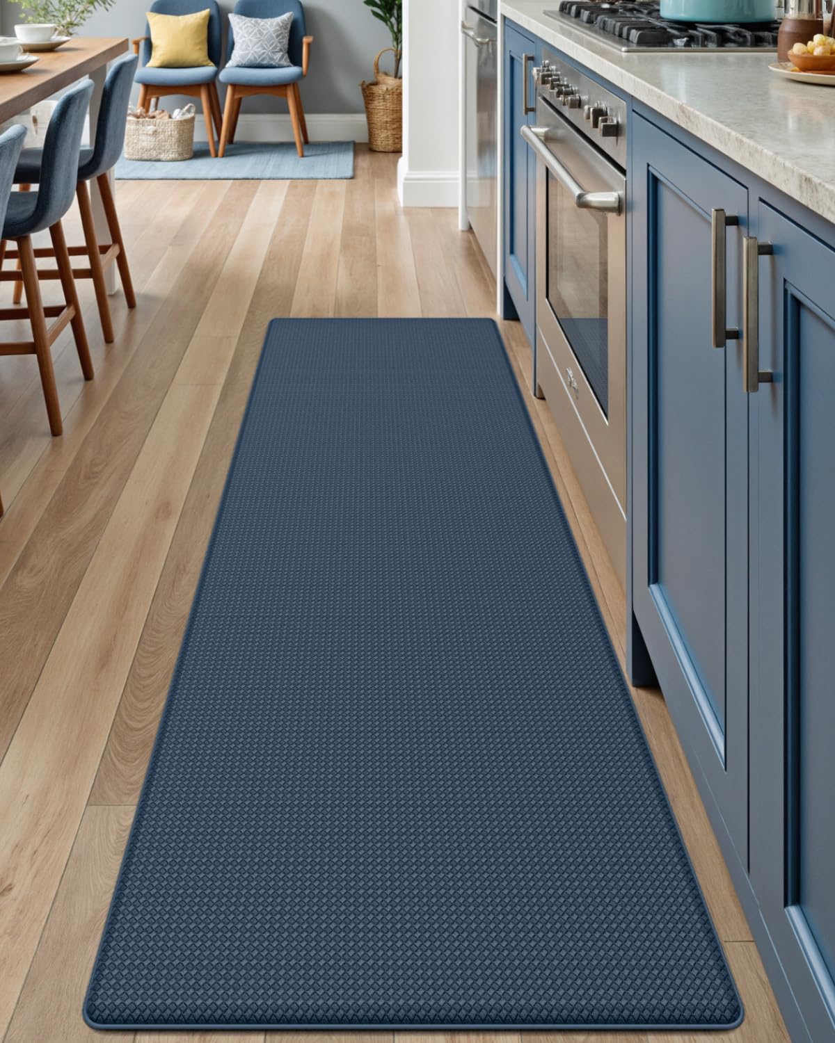 Photo 1 of DEXI Kitchen Floor Mats Cushioned Anti Fatigue,17x59, Standing Runner Rug Waterproof, Comfort Memory Foam Padded for Front Sink Laundry, Navy