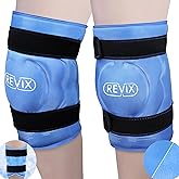 REVIX 20" XXXL Ice Pack for Knee, Back, Shoulder, Reusable Gel Knee ice Packs to Reduce Discomfort, Ice Knee Wrap with Cold C