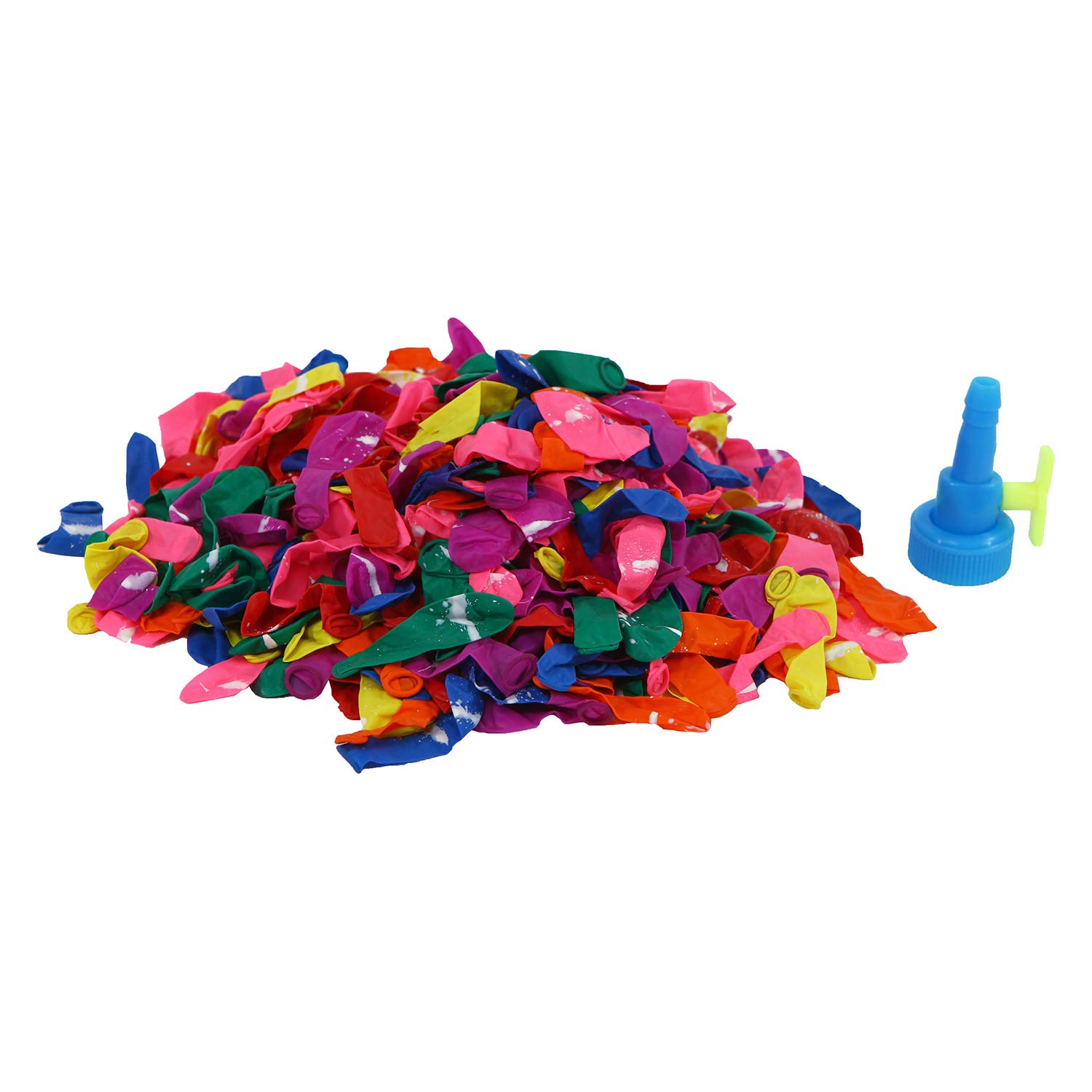 Water Sports Water Balloons Refill Kit 500 ct- Biodegradable Water Balloons with Water Balloon Hose Adapter for Quick Fill, Assorted, One Size