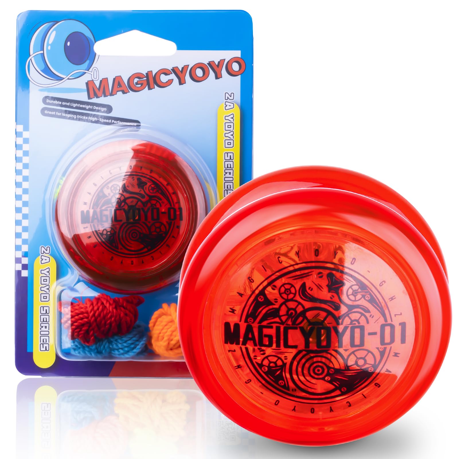 Looping Yoyo D1 Responsive Yo Yo for Kids Beginners, 2A Loop Yo-yo Starter Yo-Yo Easy to Play Basic String Tricks (Red)