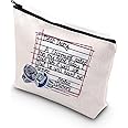 TSOTMO Vampire Damon Gift Salvatore Brothers Vampire Fans Gift Vampire Fandom Zipper Cosmetic Bag (Dear Diary)