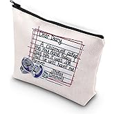 TSOTMO Vampire Damon Gift Salvatore Brothers Vampire Fans Gift Vampire Fandom Zipper Cosmetic Bag (Dear Diary)