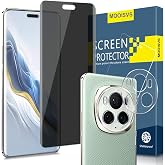 MOOISVS 2+2pack For Honor Magic 6 Pro Privacy Tempered Glass Screen Protector(2packs)+Camera Lens Protector(2packs), Ultra HD Tempered Glass Film, Anti-Spy, 9H Hardness, Anti-Scratch, Bubble Free