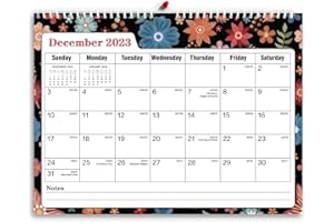 Ymumuda Wall Calendar 2024-14 Monthly from DEC. 2023 to JAN. 2025, 14" x 11", 2024 Desk/Wall Calendar with Monthly Views& Unruled Blocks, Easy Organizing for Annual Work, Floral 01