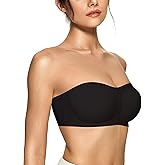 OEAK Womens Strapless Bras Push Up Bandeau Bra Non Slip Wireless Supportive Padded Bras Seamless Comfortable Tube Bra