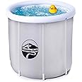 Keystone Peak Ice Bath - 108 Gallons Cold Plunge tub + Portable Ice Bath tub for Athletes & Navy Seals + Ice Baths and Soaking + Cold Water Therapy - Boost your immune system & Improve recovery - Gray