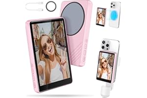 LUODIER Selfie Monitor Screen iPhone, Newest Magnetic Phone Vlog Back Camera Monitor for Content Creator, Influencer, Live Streaming and TikTok, Snaplylens for iPhone Android Selfie Screen