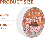 TAPEBEAR Heavy-Duty Double Sided Carpet Tape 50mm x 36m Removable view 6