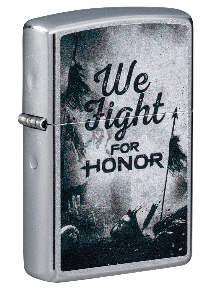 ZIPPO For Honor, Street Chrome - Petrol Storm Lighter, Refillable, in Product Packaging