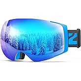 ZIONOR X4 Ski Goggles Magnetic Lens - Snowboard Goggles for Men Women Adult - Snow Goggles Anti-fog UV Protection