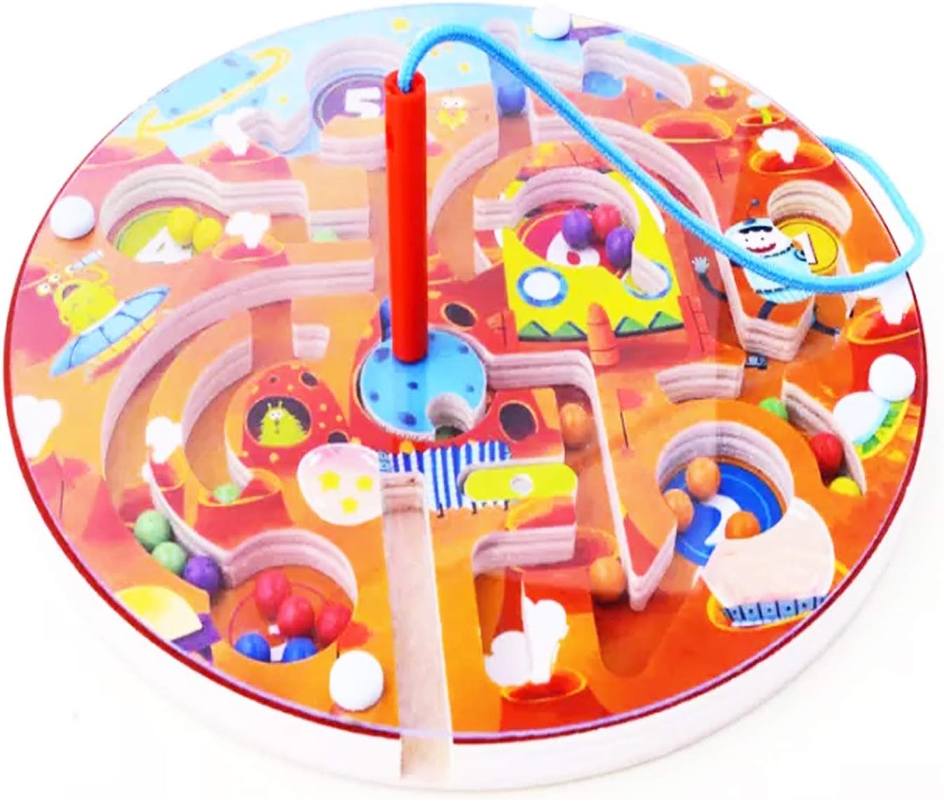 wooden magnetic maze