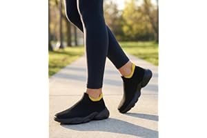 Womens Slip on Walking Shoes Lightweight Breathable Comfort Sock Shoe Non-Slip Tennis Running Sneakers