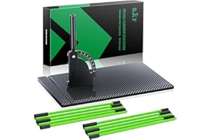 BKF Golf Alignment Sticks and Angle Holder Set with Portable Bag, Golf Swing Trainer, Golf Training Practice Teaching Aid and Equipment, Golf Accessories Gifts for Man