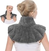 Aroma Season Heated Neck and Shoulder Wrap 2.65LB Natural Fillings Grey view 1