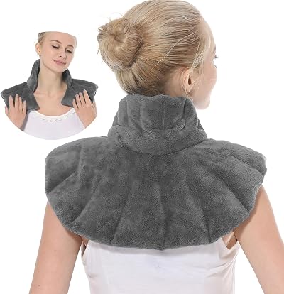 Aroma Season Heated Neck and Shoulder Wrap 2.65LB Natural Fillings Grey