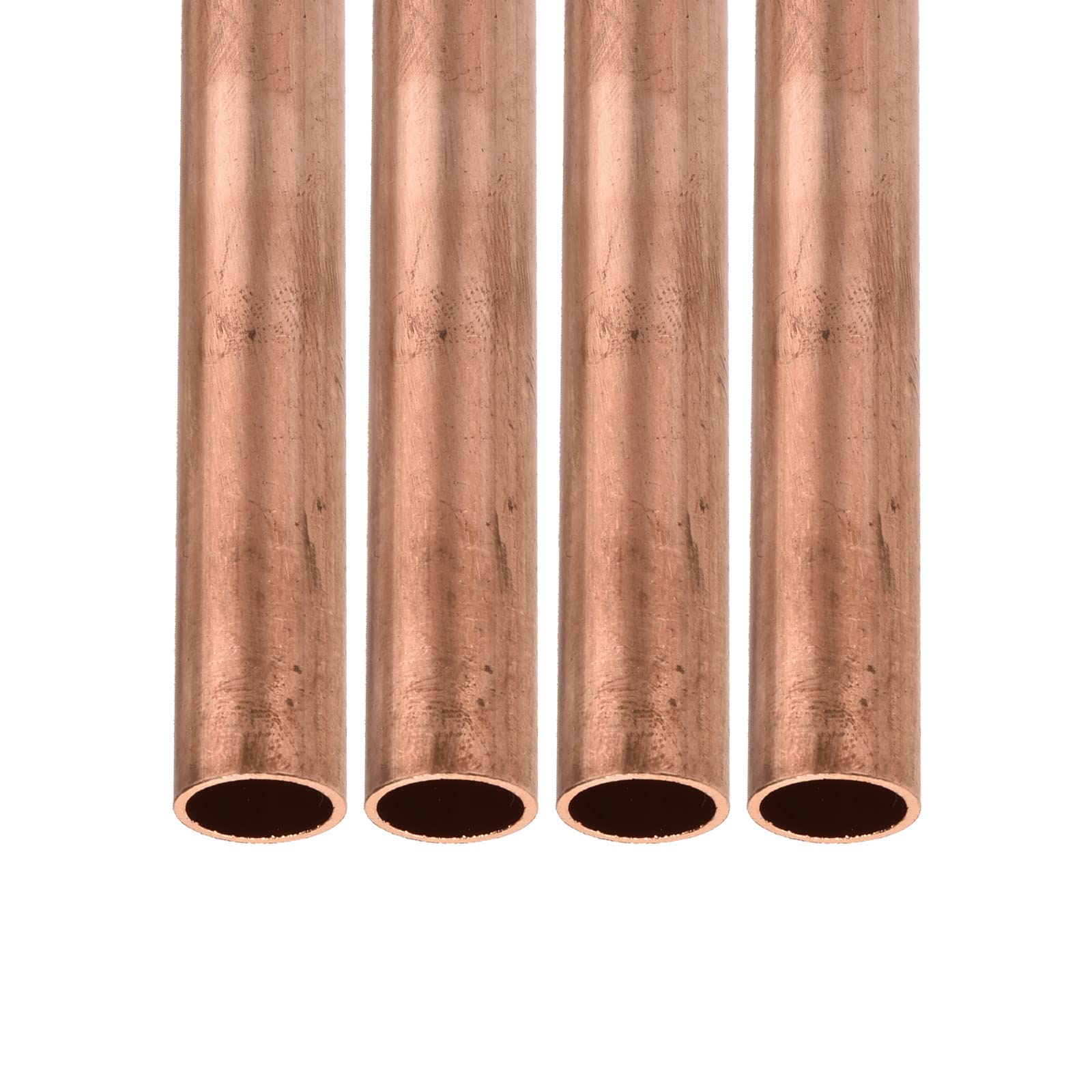 DTGN 15mm x 0.5mm x 200mm(ODxWall TXL) Copper Tube - 4Pack - Good for Machinery Equipment DIY Decorative Frame - Round Metal Tubing