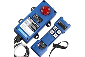 NEWTRY Crane Remote, 12V 4 Button Wireless Crane Remote Control Industrial Crane Controller Hoist Truck Remote 328FT Electric Lift Switch (Blue)
