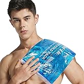 WORLD-BIO Large Soft Gel Ice Packs for Injuries - Reusable Hot Cold Therapy Compress for Knee,Neck,Shoulder,Back Pain Relief 