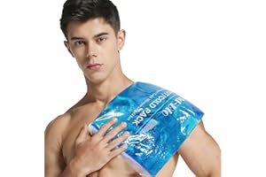 WORLD-BIO Large Soft Gel Ice Packs for Injuries - Reusable Hot Cold Therapy Compress for Knee,Neck,Shoulder,Back Pain Relief 