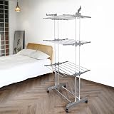 Rainberg 4-Tier Extra Large Clothes Drying Rack with Wheels view 2