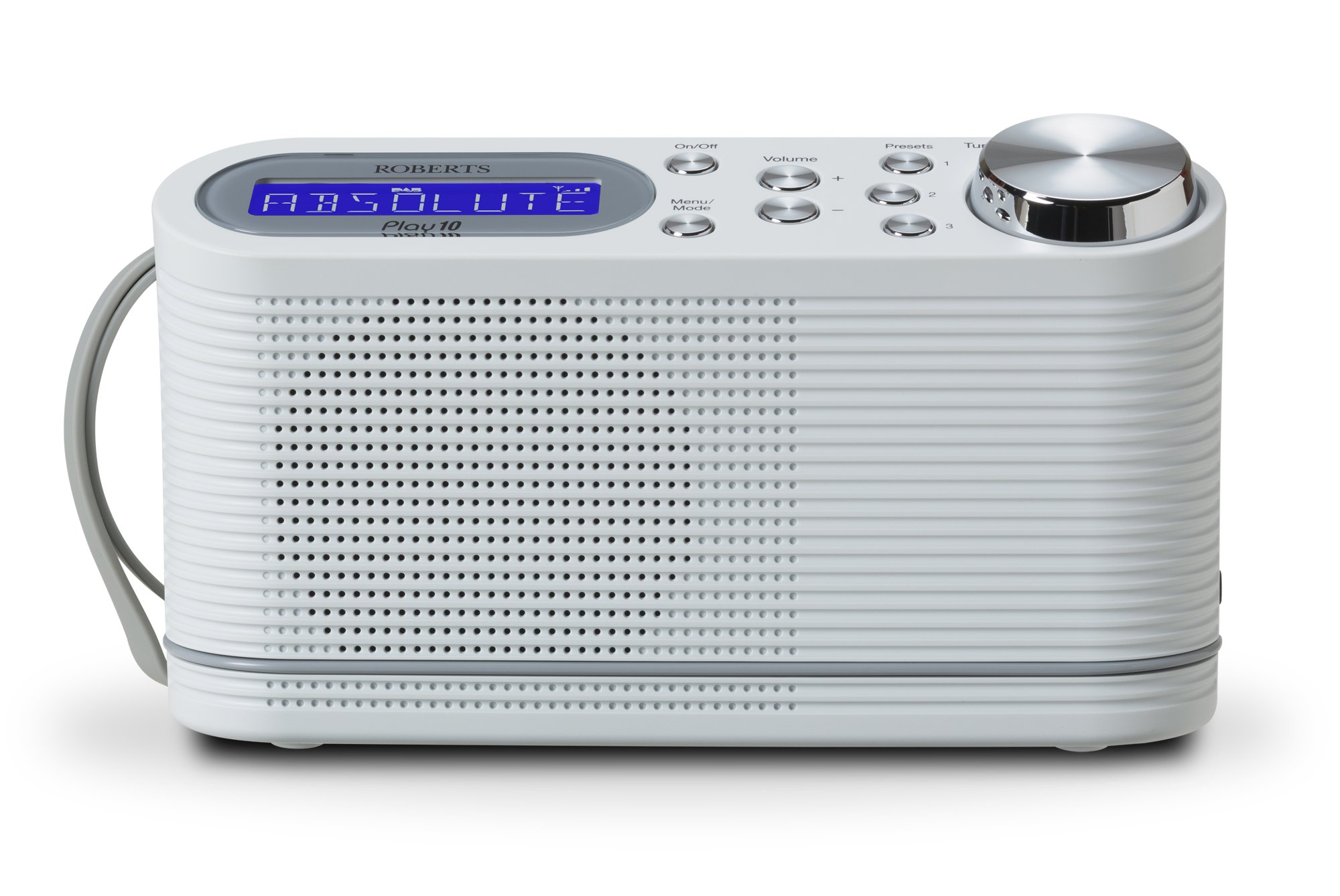 Roberts PLAY10 FM/DAB/DAB+ Digital Portable Radio, White