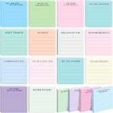 18 PCS Inspirational Sticky Notes with Lines, Adhesive Note Pads Motivational Fun Notepads, Employee Appreciation Gifts Bulk for Teacher, Nurse, Coworkers, Office, Work &amp; Study Supplies (3&rdquo; x 3&ldquo;)