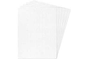 8.5x11 Linen Cardstock Textured Paper White, Goefun 100lb Heavy Duty Linen Letter Paper, Thick Card Stock White Printable for
