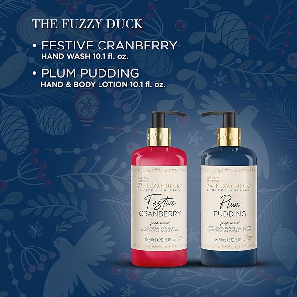 BAYLIS & HARDING THE FUZZY DUCK WINTER WONDERLAND LUXURY HAND CARE GIFT SET FOR WOMEN – VEGAN FRIENDLY